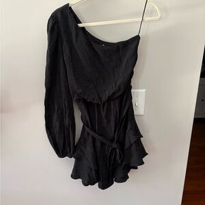 Lush Black Long Sleeve Dress